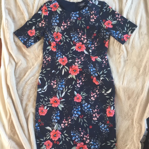 Lands End navy floral dress size 6 - Picture 5 of 5